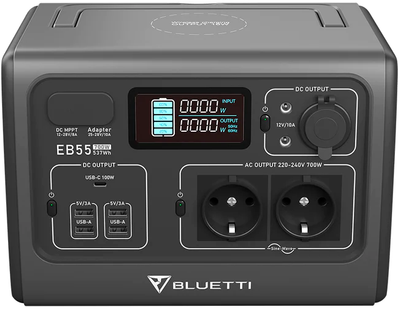 Зарядна станція Bluetti PowerOak EB55 537Wh 700W 150000mAh (PB930340) (537 Вт·год) fl00014 фото
