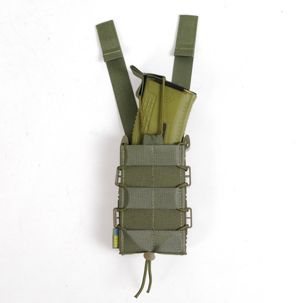 Жорсткий посилений тактичний підсумок GU Single Mag Pouch Хакі KB-4055 фото