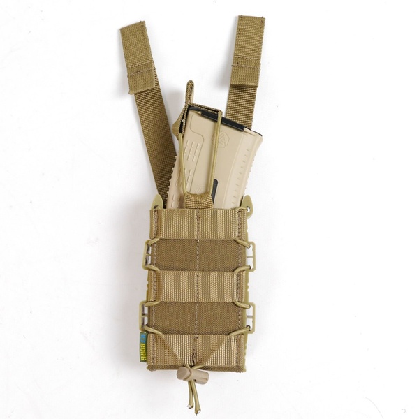 Жорсткий посилений тактичний підсумок GU Single Mag Pouch Койот KB-4054 фото