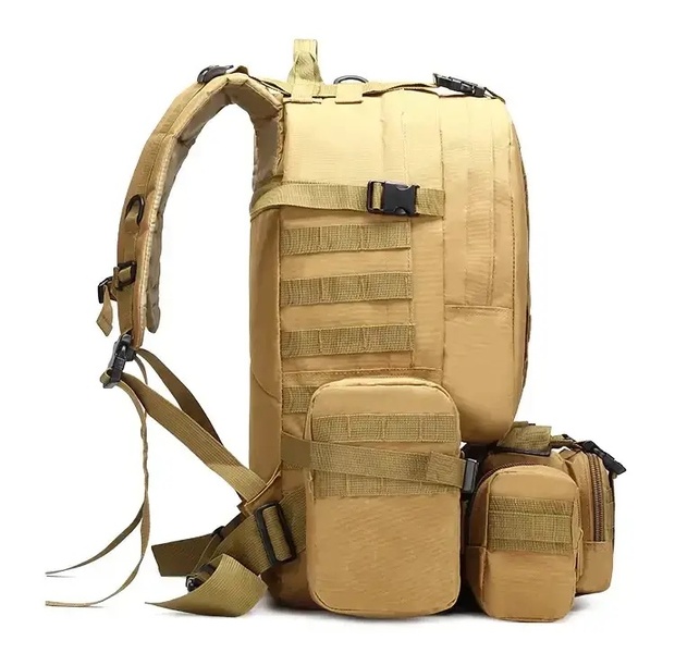 Тактичний військовий рюкзак 60л койот з підсумками для ЗСУ tact0016 фото